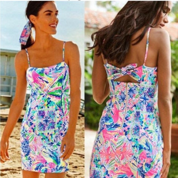 Lilly Pulitzer Shelli Shift Dress Dancing on the Deck Pink Size 00 - Picture 2 of 9